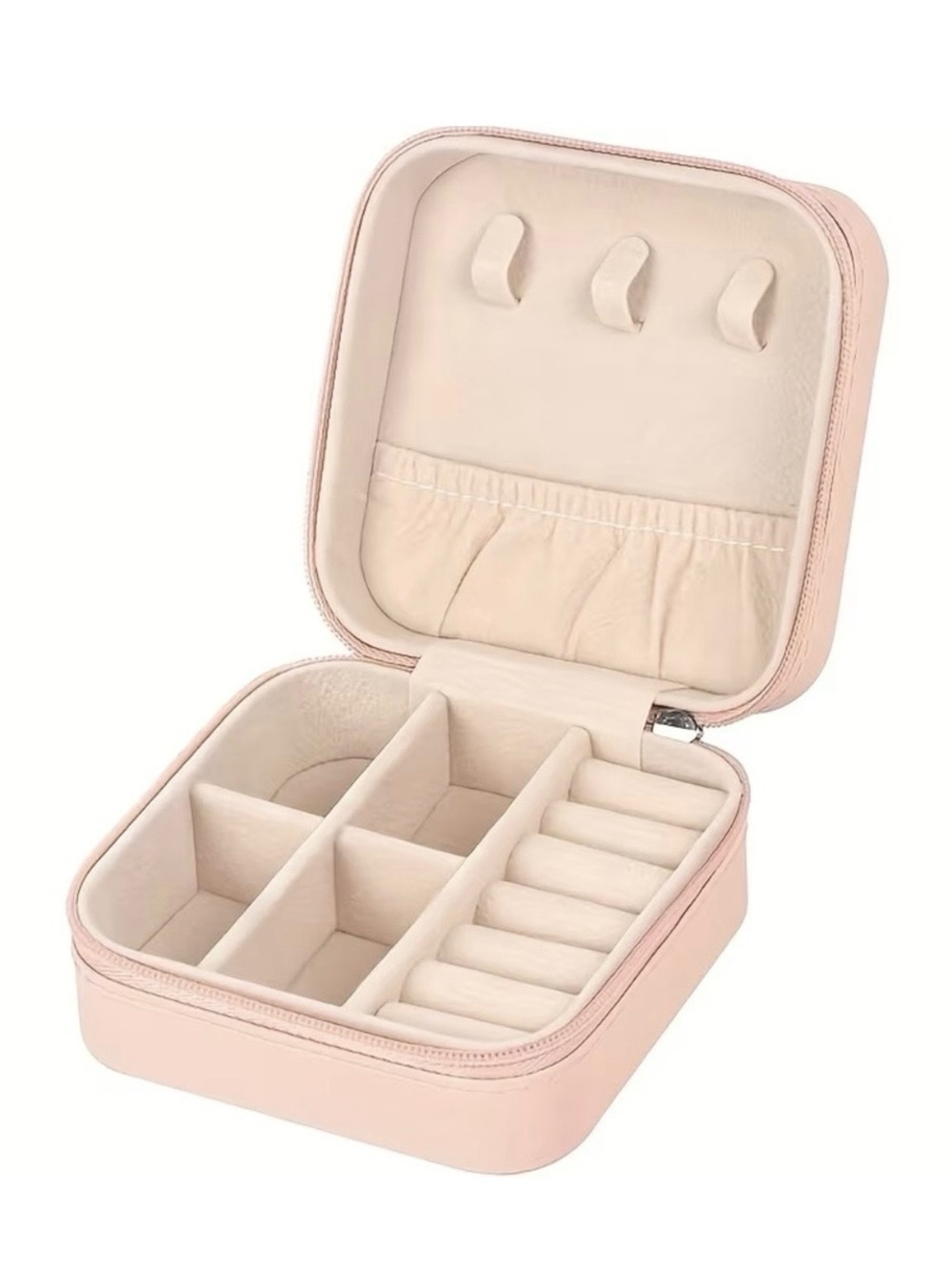 Portable Jewelry Organizer Case/Box in Blush Pink NIP - Picture 3 of 9